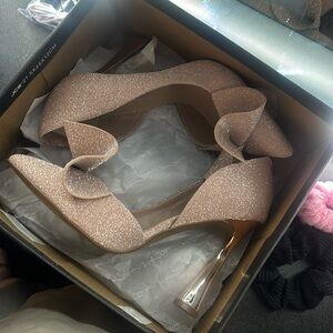 Betsy Johnson rose gold heels